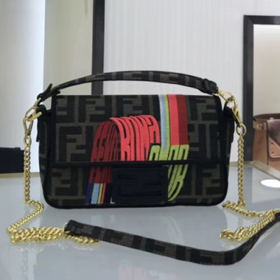 Fendi 2019 Baguette Tote Shoulder Bag ,19CM - 펜디 2019 바게트 토트 숄더백,FENB0437,19CM,블랙