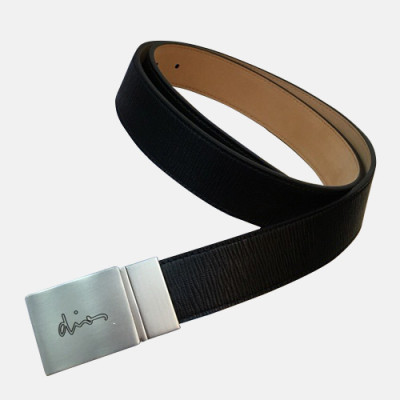 Christian Dior 2019 Mens Leather Belt - 크리스챤 디올 2019 남성용 레더 벨트 DIOBT0029,Size(3.4CM).블랙