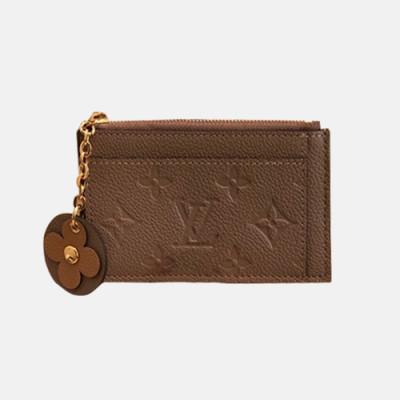 Louis Vuitton 2019  Monogram Empreinet Zipped Card Holder, M68338 - 루이비통 2019 모노그램 앙프레뜨 지퍼 카드 홀더 ,LOUW218,13CM,그레이