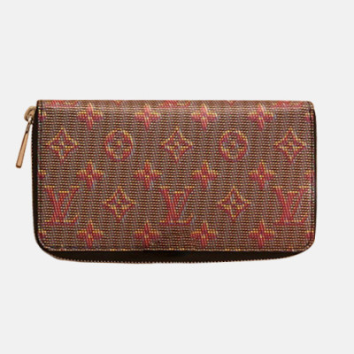 Louis Vuitton 2019 Monogram Leather Zip Wallet M68662 - 루이비통 2019 모노그램 남여공용 레더 지퍼 장지갑  LOUW0224.Size(19.5CM).레드