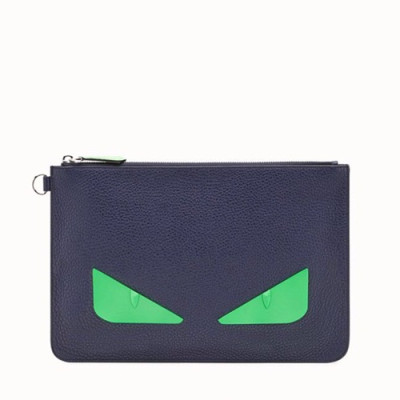 Fendi 2019 Leather Clutch Bag ,29.5CM - 펜디 2019 레더 남여공용 클러치백 FENB0441,29.5CM,네이비