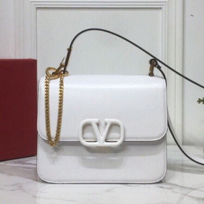 Valentino 2019 Leather Garavani Vsling Shoudler Cross Bag,18/22CM - 발렌티노 2019 레더 가라바니 브이슬링 숄더 크로스백,VTB0755,18/22CM,화이트