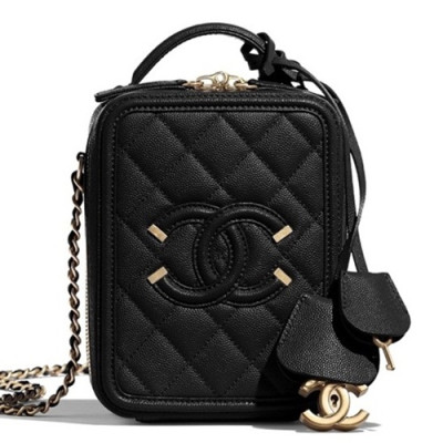 Chanel 2019 Woman Leather Tote Shoulder Bag,17CM - 샤넬 2019 여성용 레더 토트 숄더백,CHAB1017,17CM,블랙