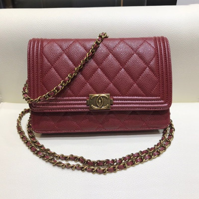 Chanel 2019 WOC Chain Cross Bag,19CM - 샤넬 2019 WOC 체인 크로스백,CHAB1018,19CM,와인