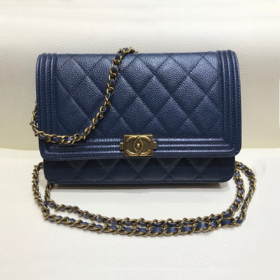 Chanel 2019 WOC Chain Cross Bag,19CM - 샤넬 2019 WOC 체인 크로스백,CHAB1019,19CM,네이비