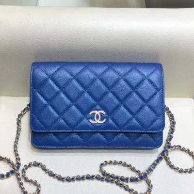 Chanel 2019 WOC Chain Cross Bag,19CM - 샤넬 2019 WOC 체인 크로스백,CHAB1055,19CM,블루