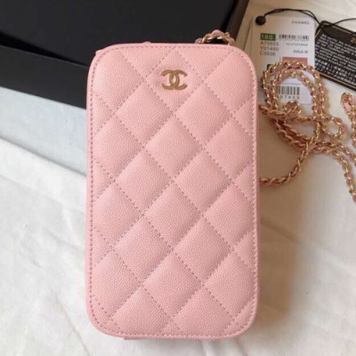 Chanel 2019 Women Phone Bag,17CM - 샤넬 2019 여성용 휴대폰 백, CHAB1077,17CM,핑크