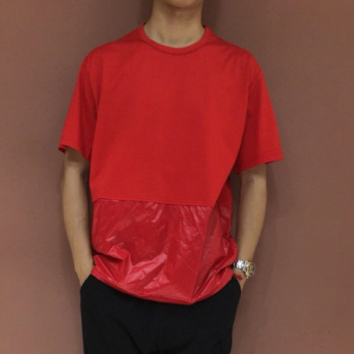 Mocler 2019 Mens Logo Cotton Short Sleeved Tshirt - 몽클레어 남성 로고 코튼 반팔티 Mocts0070.Size(M- 3XL).컬러(레드)