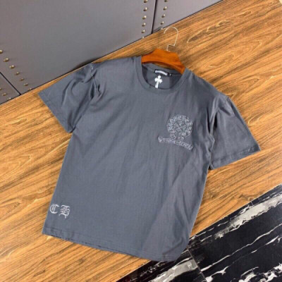 Chrome hearts 2019 Mens Logo Cotton Short Tshirt- 크롬하츠 남성 로고 코튼 반팔티 Chrts0023.Size(M- 2XL).컬러(그레이)