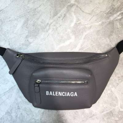 Balenciaga 2019 Leather Mini Hip Sack Belt Bag,18CM - 발렌시아가 2019 레더 남여공용 미니 힙색 벨트백,BGB0375,18CM,그레이