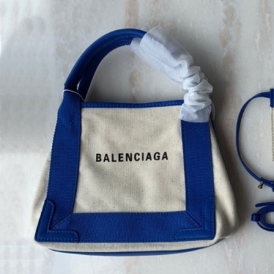 Balenciaga 2019 Canvas Tote Shoulder Bag,24CM - 발렌시아가 2019 캔버스 토트 숄더백,BGB0406,24CM,블루