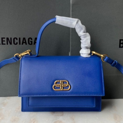 Balenciaga 2019 Sharp XS Leather Satchel  Tote Shoulder Bag,19CM - 발렌시아가 2019 샤프 XS 레더 사첼 토트 숄더백,BGB0431,19CM,블루