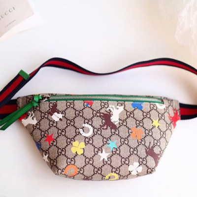 Gucci 2019 GG Supreme Print Hip Sack Belt Bag,25CM - 구찌 2019 GG 수프림 프린트 힙색 벨트백 502095,GUB0696,25CM,브라운