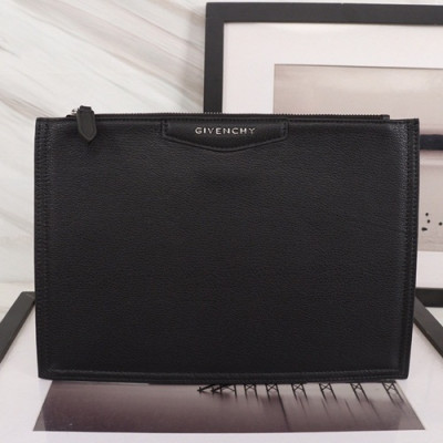 Givenchy 2019 Leather Clutch Bag,30cm - 지방시 2019 레더 남여공용 클러치백 GVB0117,30cm,블랙