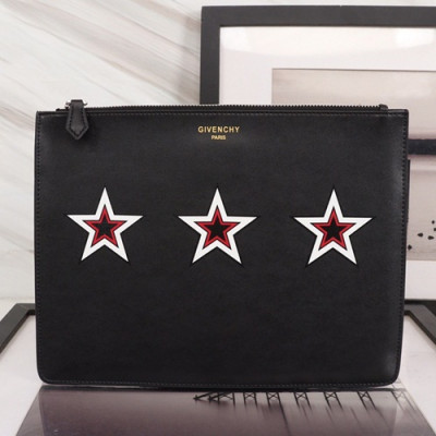 Givenchy 2019 Leather Clutch Bag,30cm - 지방시 2019 레더 남여공용 클러치백 GVB0118,30cm,블랙