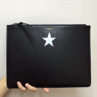 Givenchy 2019 Leather Clutch Bag,30cm - 지방시 2019 레더 남여공용 클러치백 GVB0127,30cm,블랙