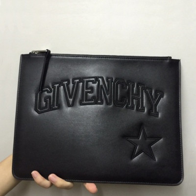 Givenchy 2019 Leather Clutch Bag,30cm - 지방시 2019 레더 남여공용 클러치백 GVB0133,30cm,블랙