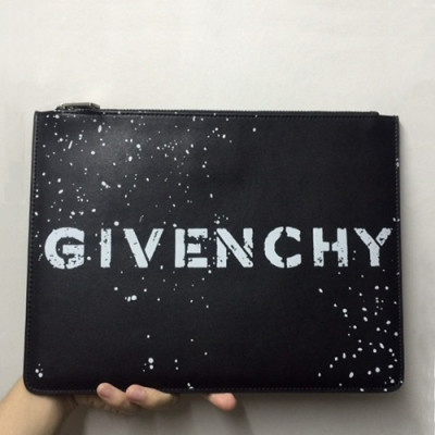 Givenchy 2019 Leather Clutch Bag,30cm - 지방시 2019 레더 남여공용 클러치백 GVB0134,30cm,블랙