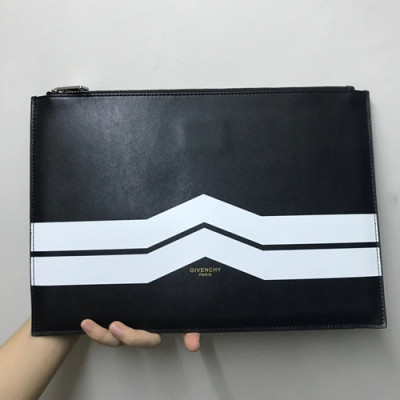 Givenchy 2019 Leather Clutch Bag,32cm - 지방시 2019 레더 남여공용 클러치백 GVB0138,32cm,블랙