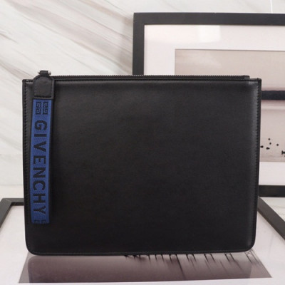 Givenchy 2019 Leather Clutch Bag,30cm - 지방시 2019 레더 남여공용 클러치백 GVB0145,30cm,블랙