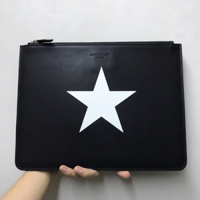 Givenchy 2019 Leather Clutch Bag,30cm - 지방시 2019 레더 남여공용 클러치백 GVB0161,30cm,블랙