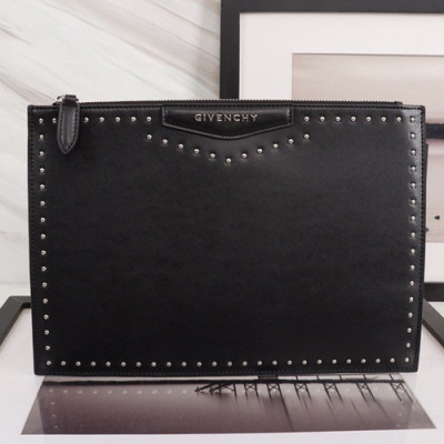 Givenchy 2019 Leather Clutch Bag,32cm - 지방시 2019 레더 남여공용 클러치백 GVB0174,32cm,블랙