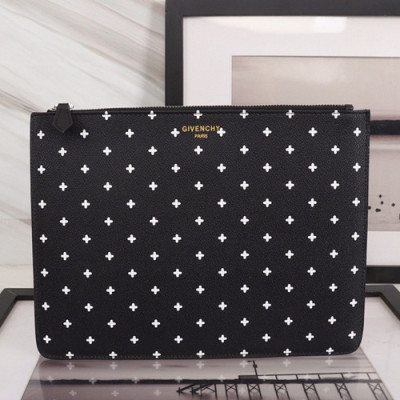 Givenchy 2019 Leather Clutch Bag,30cm - 지방시 2019 레더 남여공용 클러치백 GVB0176,30cm,블랙