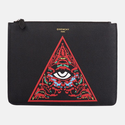 Givenchy 2019 Leather Clutch Bag,30cm - 지방시 2019 레더 남여공용 클러치백 GVB0189,30cm,블랙