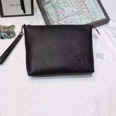 Gucci 2019 Leather Clutch Bag ,30CM - 구찌 2019 레더 남성용 클러치백 322054,GUB0780,30cm,블랙