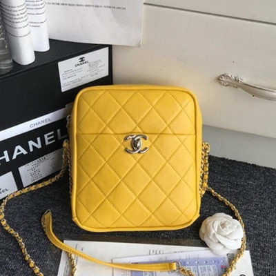 Chanel 2019  Women Camera Shoulder Bag,20CM - 샤넬 2019 여성용 카메라 숄더백 ,CHAB1155,20CM,옐로우