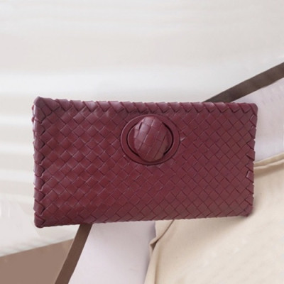 Bottega Veneta 2019 Leather Clutch Bag,27cm - 보테가 베네타 2019 레더 여성용 클러치백,BVB0304,27cm,레드