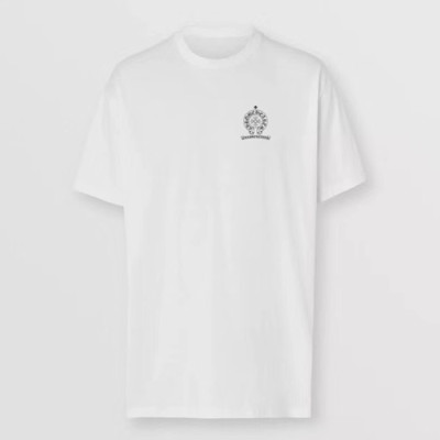 Chrome hearts 2019 Mens Logo Silket Short Tshirt- 크롬하츠 남성 로고 실켓 반팔티 CHRTS0001.Size(M- 3XL).블랙/화이트