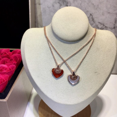 BULGARI Choker  18k Rose Gold - 불가리 여성용  18K도금 로즈 골드목걸이 Bul0048.컬러(레드,화이트)