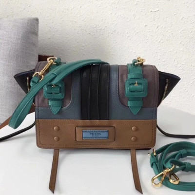 Prada 2019 Etiquette Shoulder Bag,24cm - 프라다 2019 에티켓 여성용 숄더백 ,1BD093-1,24cm,블루