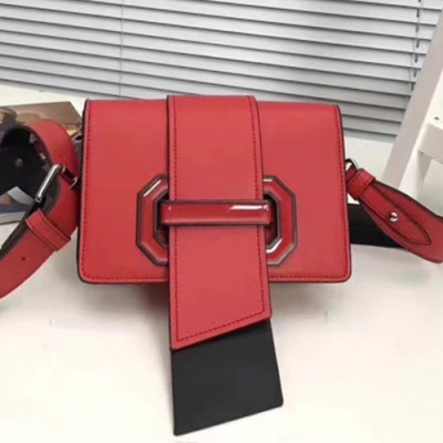 Prada 2019 Leather Shoulder Bag,20cm - 프라다 2019 레더 여성용 숄더백 ,1BD067-1,20cm,레드