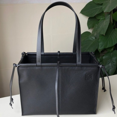 Loewe 2019 Ladies Leather Tote Bag, 35CM - 로에베 2019 여성용 레더 토트백 ,LOEB0323, 35CM, 블랙