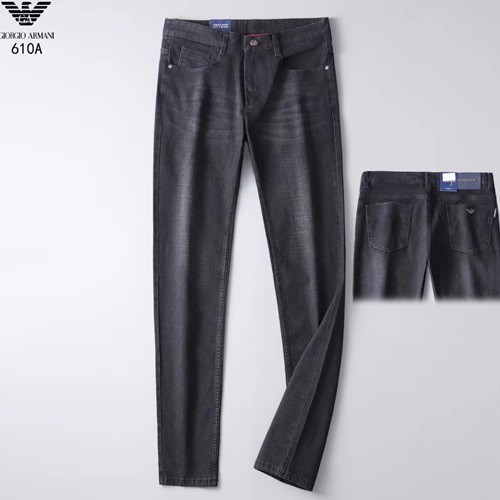 Armani 2019 Mens Graffity Denim Pants - 알마니 남성 그래피티 데님 팬츠 ARMPT0020.Size(29-42).블랙