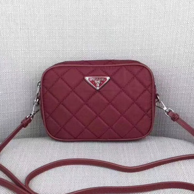 Prada 2019 Nylon Shoulder Cross Bag,17CM - 프라다 2019 나일론 숄더 크로스백,BL1028-2,17cm,레드