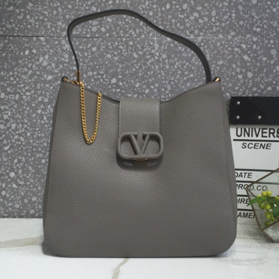 Valentino 2019 Leather Tote Shoudler Bag,31CM - 발렌티노 2019 레더 토트 숄더백,VTB0781,31CM,그레이