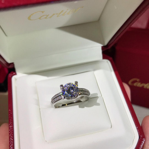 CARTIER  Ring -까르띠에 여성용 18K 도금 골드 반지 CAR0032.컬러(화이트 골드)