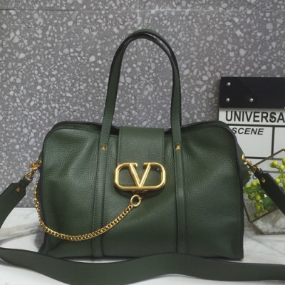 Valentino 2019 Leather Small Tote Shoudler Shopper Bag,30CM - 발렌티노 2019 레더 스몰 토트 숄더 쇼퍼백,VTB0801,30CM,그린