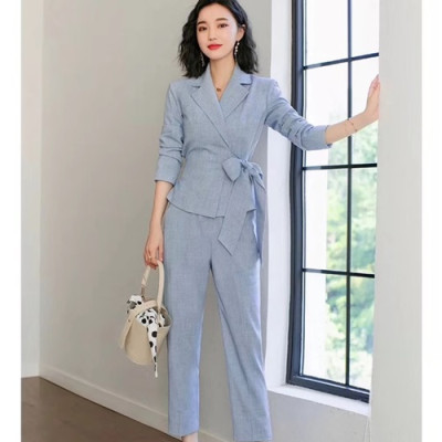 Dior 2019 Womens Casual Cotton Suit Set - 디올 2019 신상 여성 캐쥬얼 코튼 슈트 세트 Dio0008.Size(s - xl).2컬러(블루)