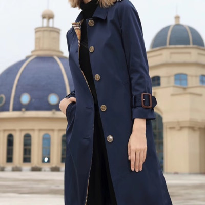 Burberry 2019 Womens Classic Heritage Trench Coat - 버버리 2019 여성 클래식 빈티지 트렌치 코트 BURCT0113.Size(s - 2xl)，네이비