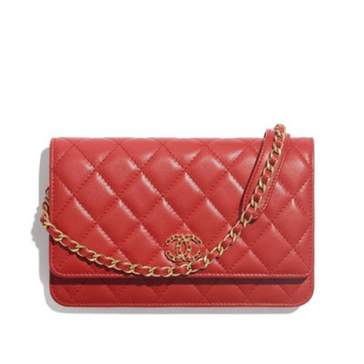 Chanel 2019 WOC Chain Cross Bag,19CM - 샤넬 2019 WOC 체인 크로스백,CHAB1165,19CM,레드