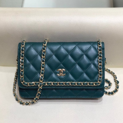 Chanel 2019 WOC Chain Cross Bag,19CM - 샤넬 2019 WOC 체인 크로스백,CHAB1169,19CM,블루