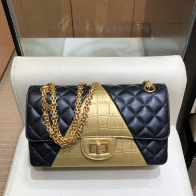 Chanel 2019 Women  Chain Leather Shoulder Bag 1112 ,24CM - 샤넬 2019 여성용 체인 레더 숄더백1112 - CHAB1176,24CM,블랙