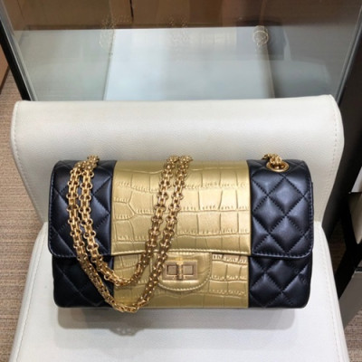 Chanel 2019 Women  Chain Leather Shoulder Bag 1112 ,24CM - 샤넬 2019 여성용 체인 레더 숄더백1112 - CHAB1178,24CM,블랙