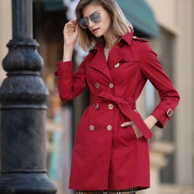 Burberry 2019 Womens Classic Heritage Trench Coat - 버버리 2019 여성 클래식 빈티지 트렌치 코트 BURCT0128.Size(s - 2xl),베이지/레드