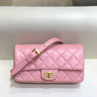 Chanel 2019 Women Leather Belt Bag ,17CM - 샤넬 2019 여성용 레더 벨트백,CHAB1210,17CM,핑크