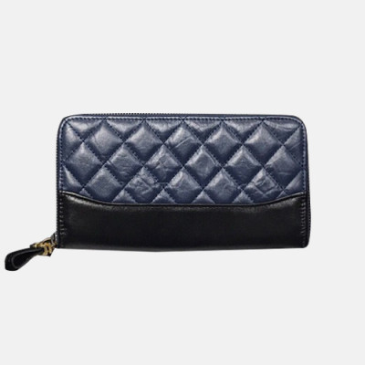 Chanel 2019 Ladies Gabrielle Wallet  - 샤넬 2019 여성용 가브리엘 레더 장지갑 ,CHAW0063,16cm.네이비